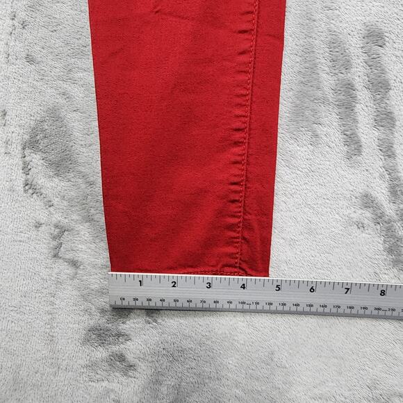 V.I.P. Jeans Women 5/6 Red Low Rise Skinny Ankle Stretch Denim Casual Rocker - Picture 11 of 12